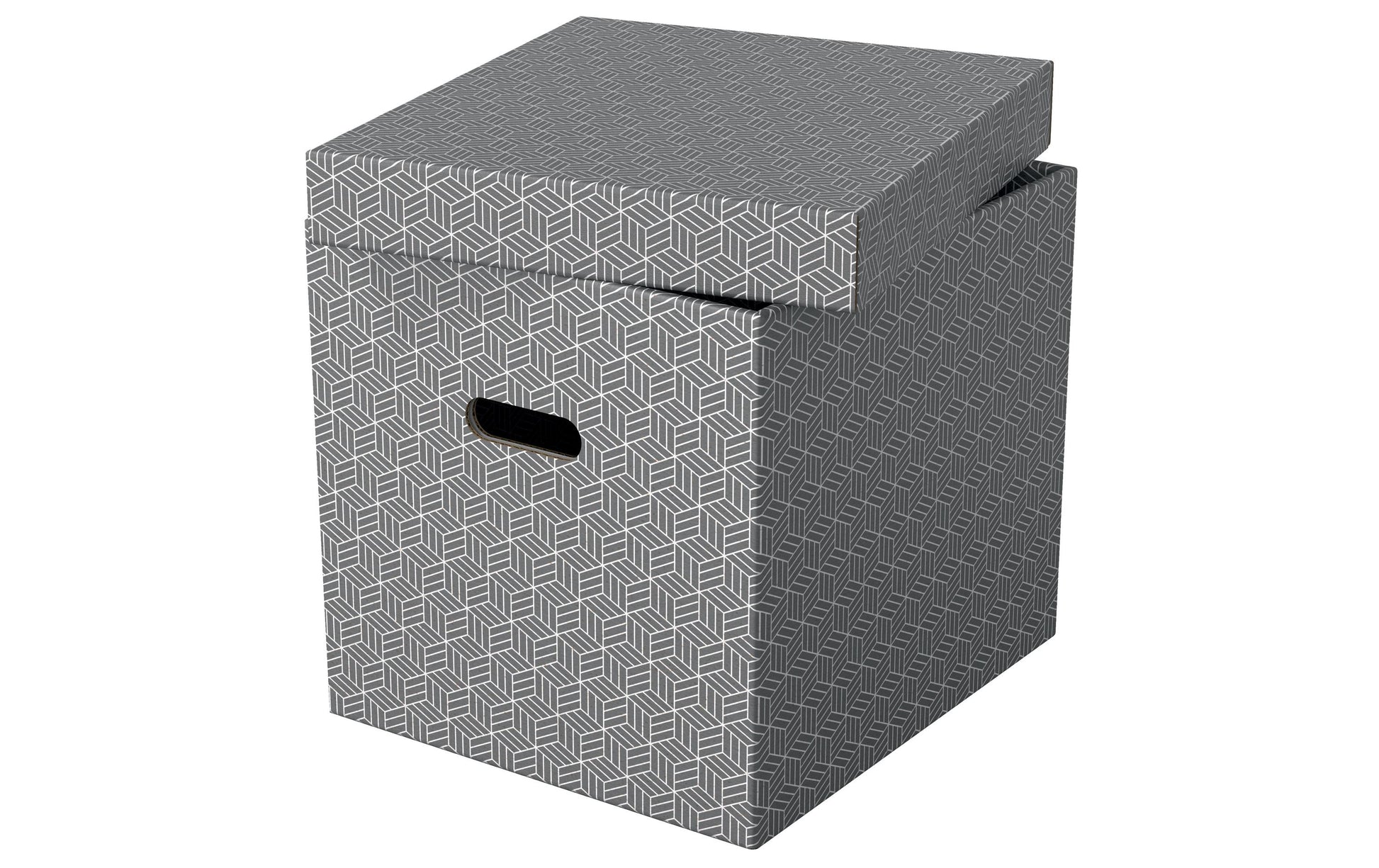 Leitz Home Cube Aufbewahrungsbox 25,3 l – 320 × 315 × 365 mm, grau, Karton, 3er Pack