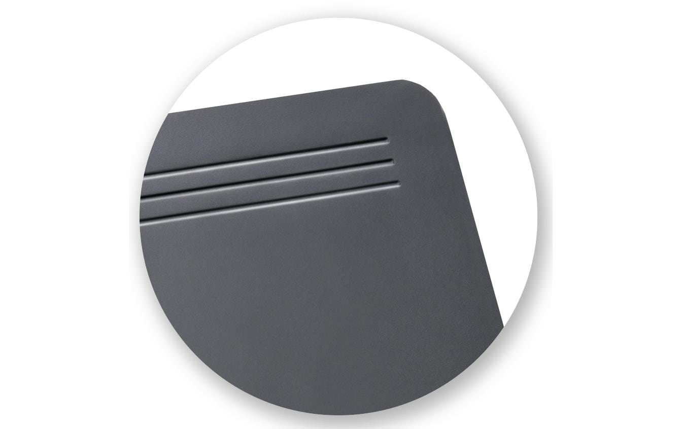Laufer Schreibunterlage Matton – Schwarz – 700 × 500 mm – Kunststoff, rutschfest