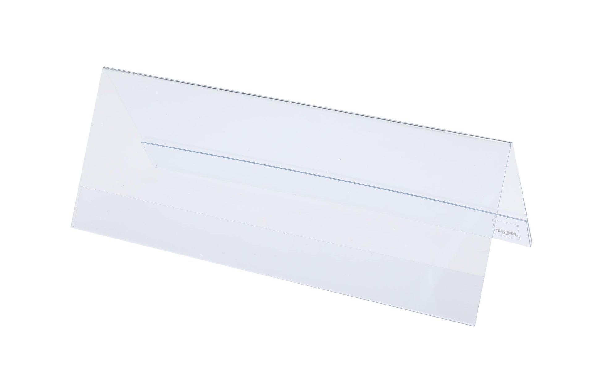 Sigel Tischaufsteller – 240 × 90 mm, transparent, Kunststoff, 5er-Pack