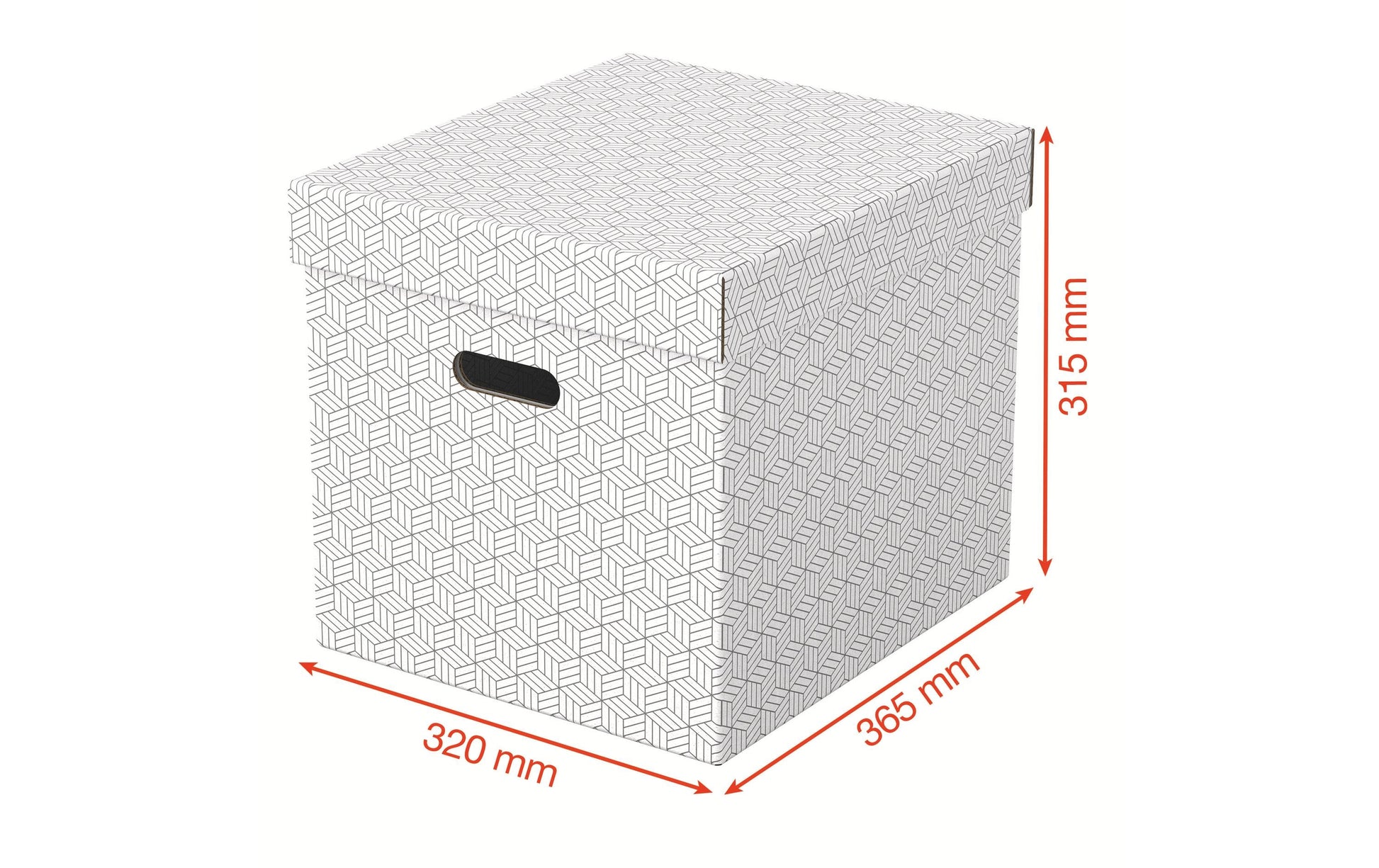 Leitz Home Cube Aufbewahrungsbox 25 l – B 320 × H 315 × T 365 mm, weiss, Karton, 3 Stück