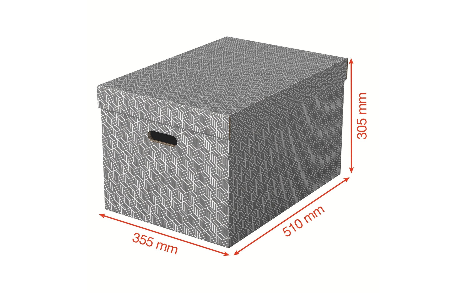 Leitz Aufbewahrungsbox 30 l – Grau, Karton, 3 Stück
