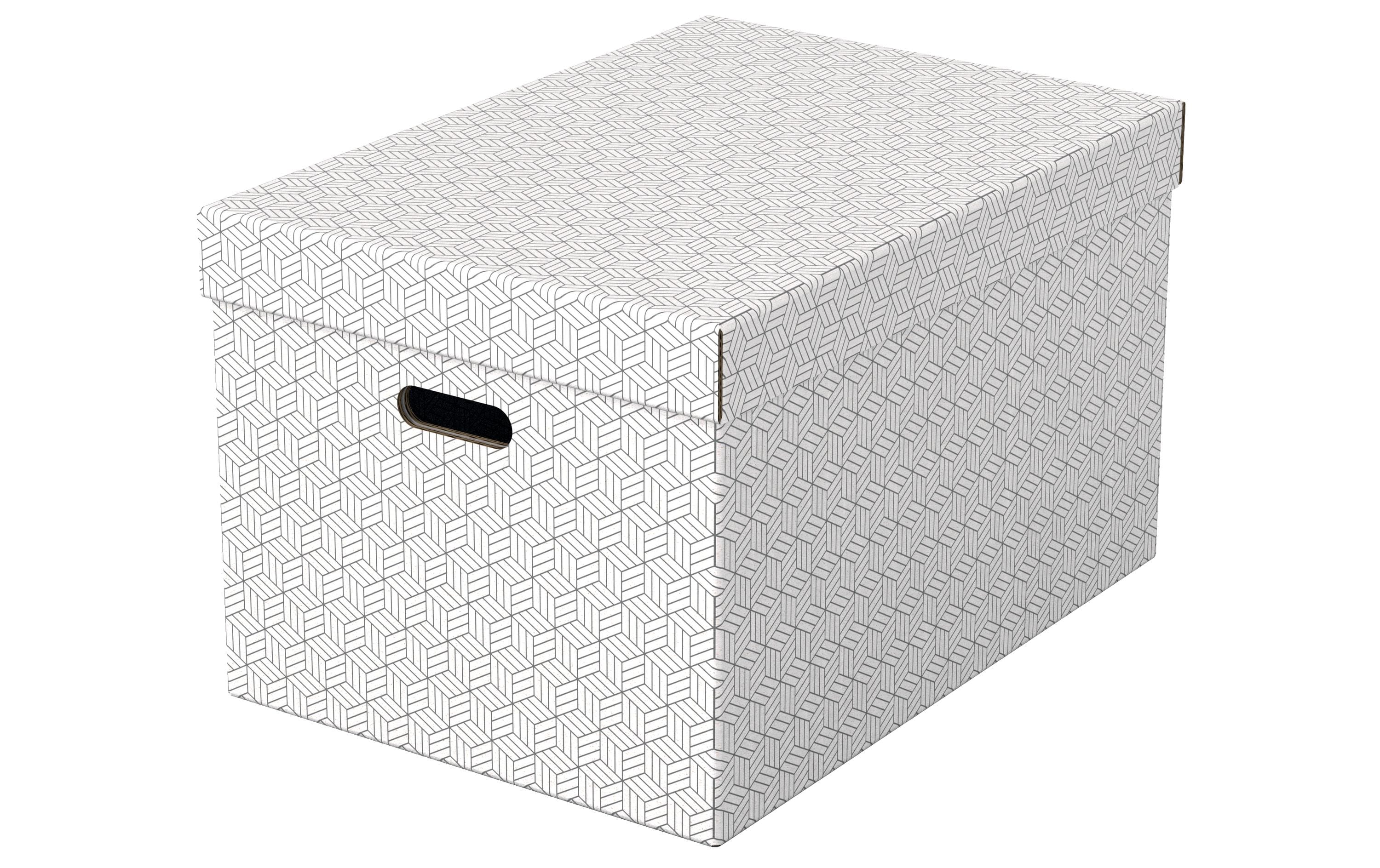 Leitz Aufbewahrungsbox 30 l – Weiss, Karton, 3 Stück