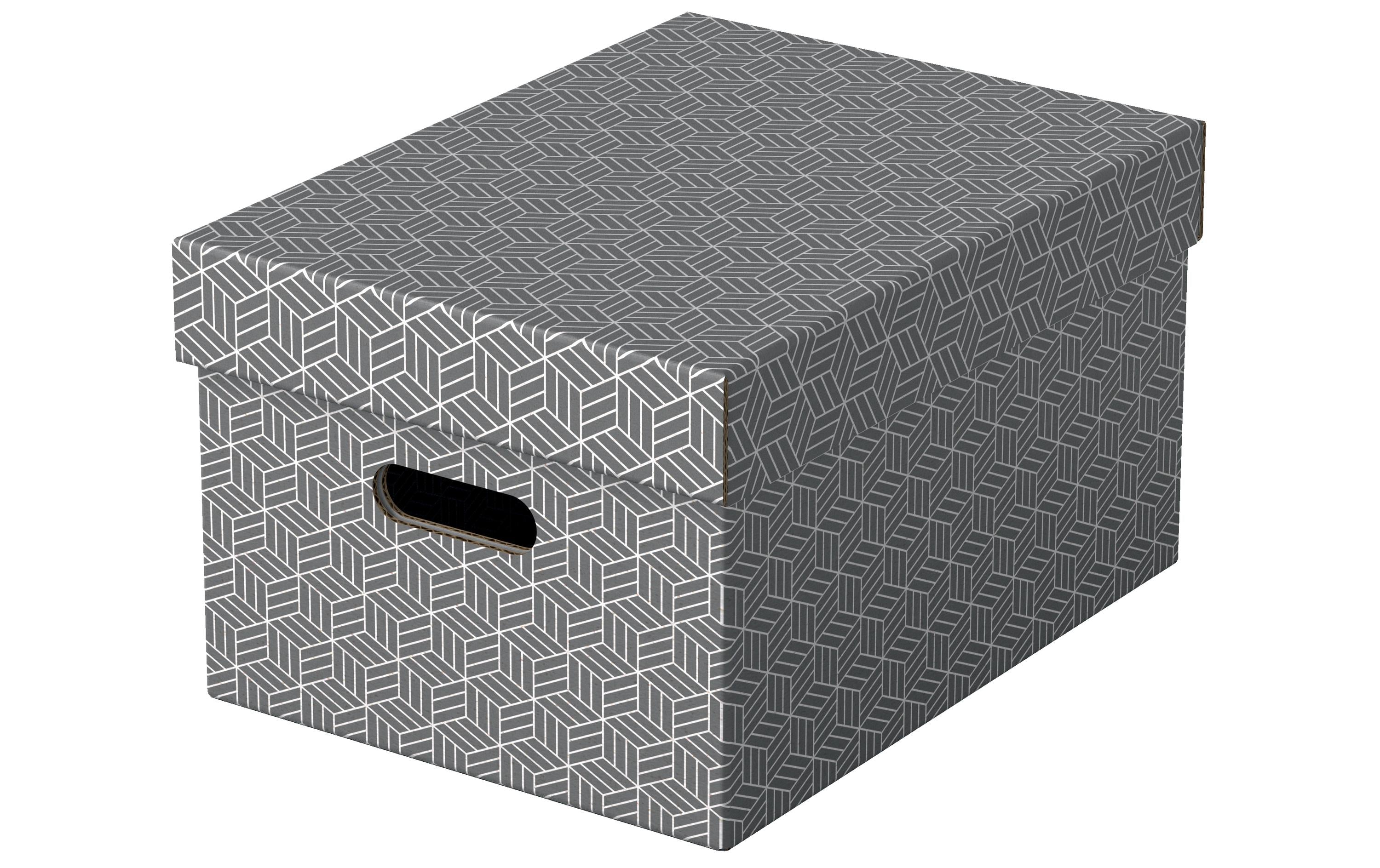 Leitz Aufbewahrungsbox 11,3 l – Karton – Grau – 265 × 205 × 365 mm – 3-teiliges Set