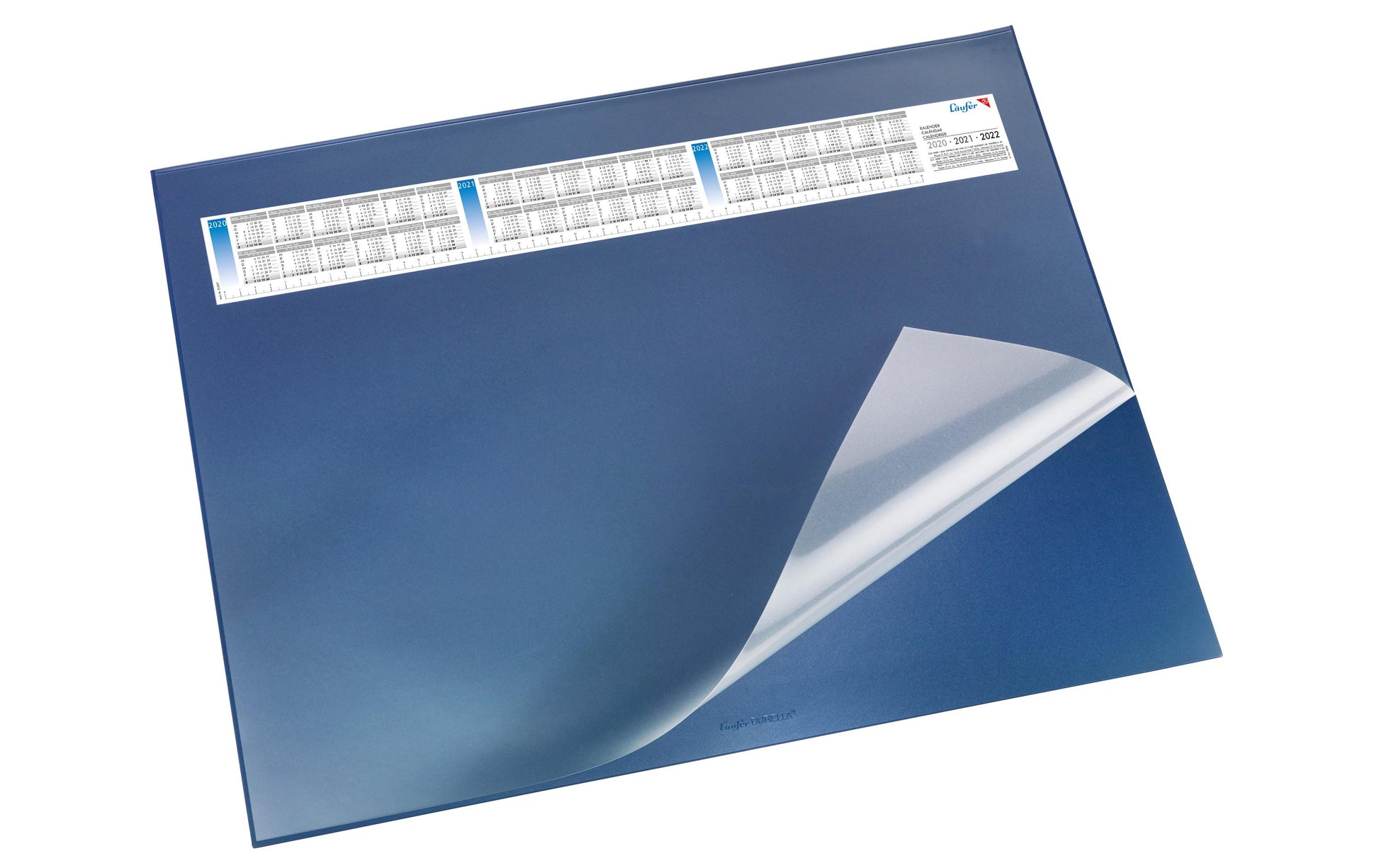 Laufer Läufer – Schreibunterlage Durella DS – 520 × 650 mm – 3-Jahres-Kalender, Blau, 1 Stück