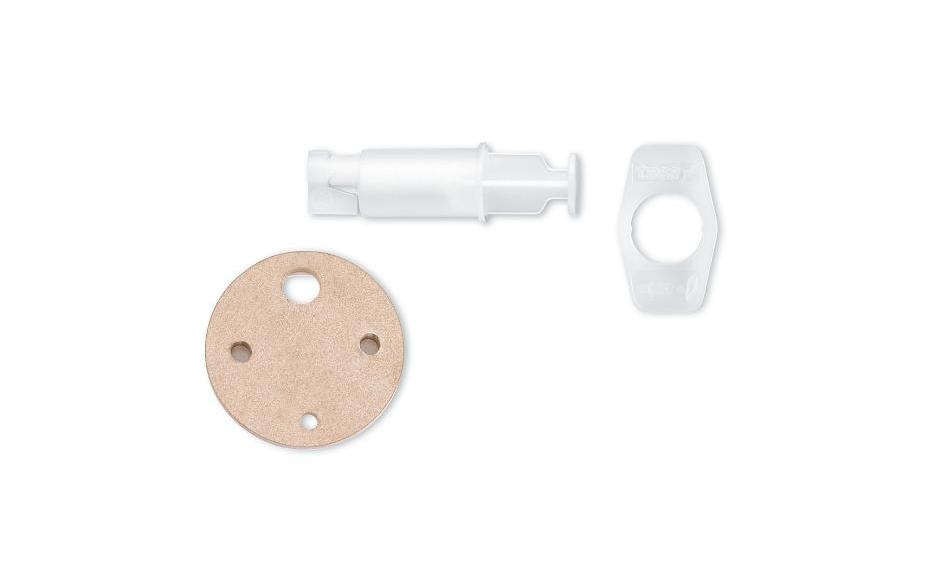 TESA Klebehaken Ersatzbefestigungskit BK27 – 5 kg Tragkraft, 3,4×3,4×0,4 cm, Kupfer, 5er-Set