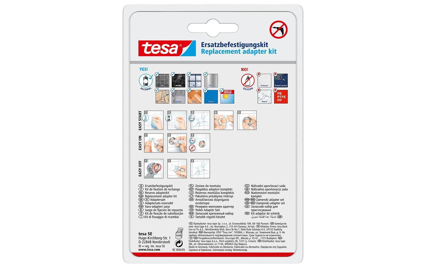 TESA Klebehaken Ersatzbefestigungskit BK27 – 5 kg Tragkraft, 3,4×3,4×0,4 cm, Kupfer, 5er-Set