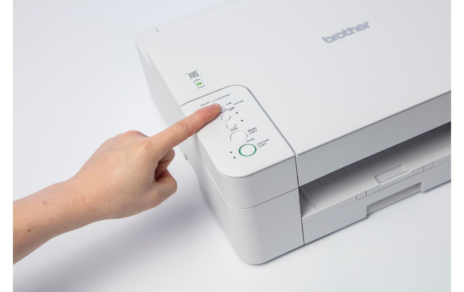 Brother DCP-J1200W – Farbiges Tintenstrahl-MFP A4, 3-in-1 – USB/WLAN – Duplex – 16 Seiten/Min S/W, 9 Seiten/Min Farbe