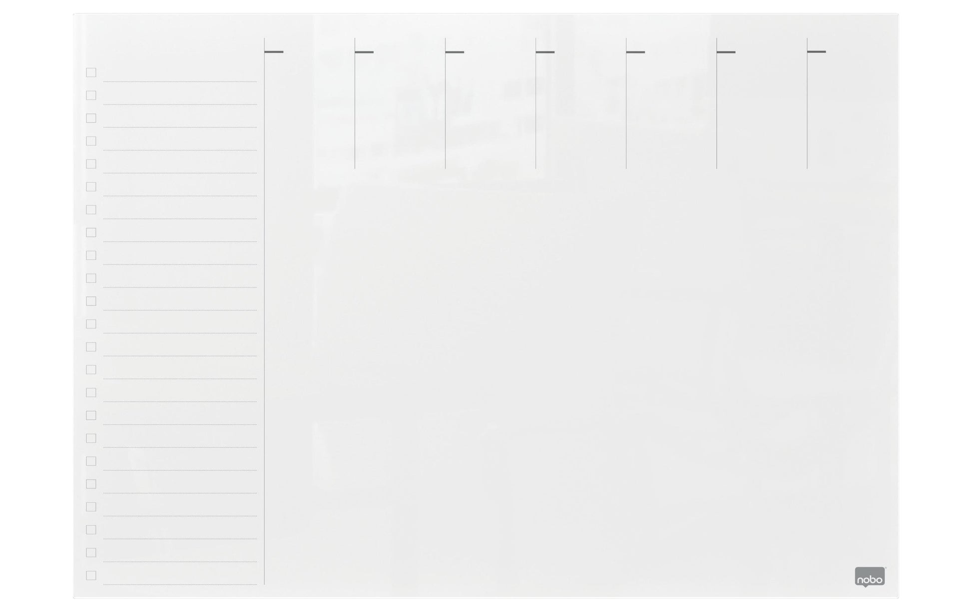 Nobo Whiteboard – 43 × 56 cm, Glas, magnetisch