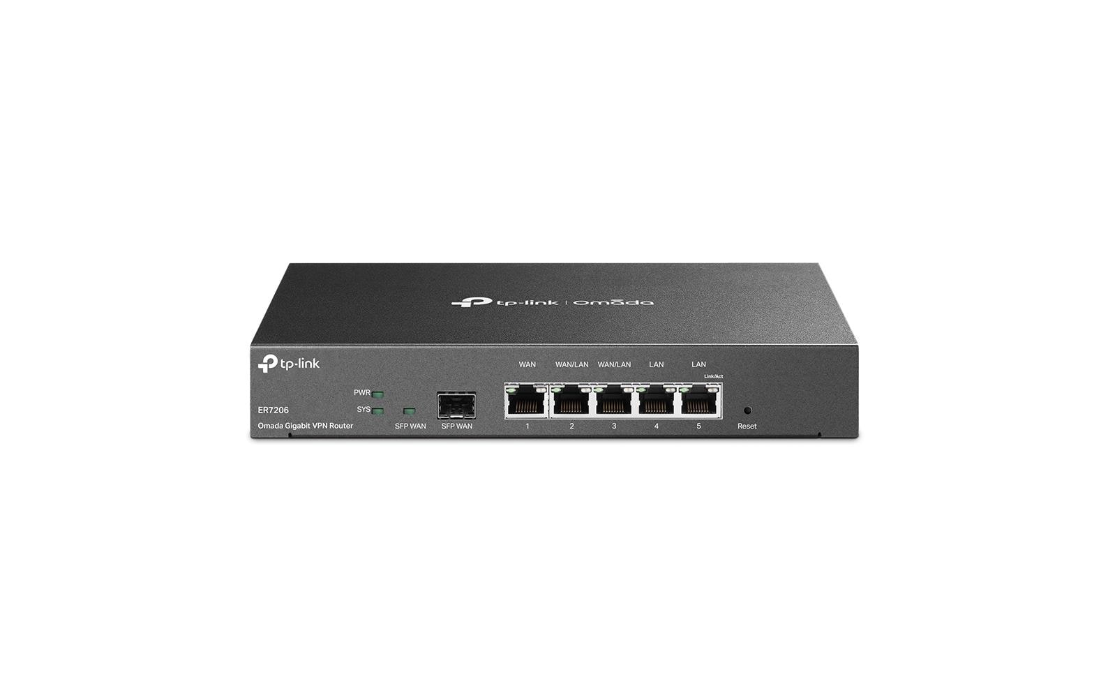 TP-Link Omada ER7206 – VPN-Router – 5×GbE, 1×SFP, bis 4×WAN, 50×VPN