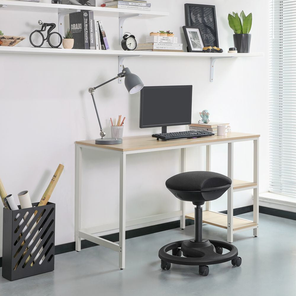 Songmics Destiny Stehhocker – Schaum – Schwarz, 55–73 cm, bis 110 kg