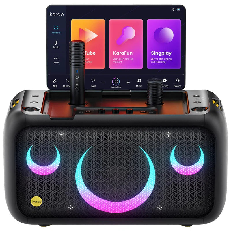 Ikarao Break X1 – Party-Lautsprecher – 460 W, Disco-Licht, 10 h Akku – Schwarz