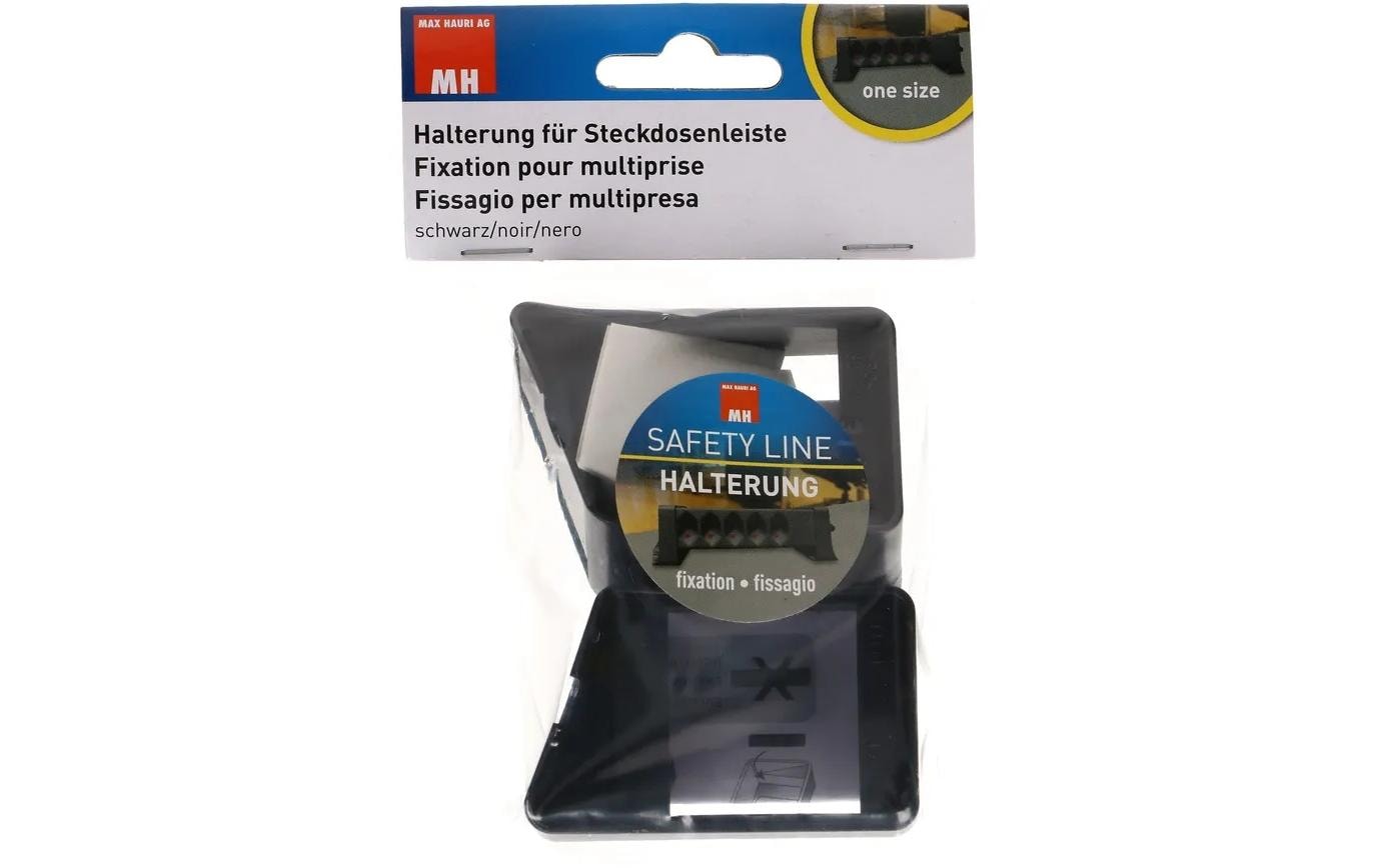 Max Hauri AG Max Hauri Halterung für Steckdosenleiste, Kunststoff, 45×65×43 mm – Schwarz
