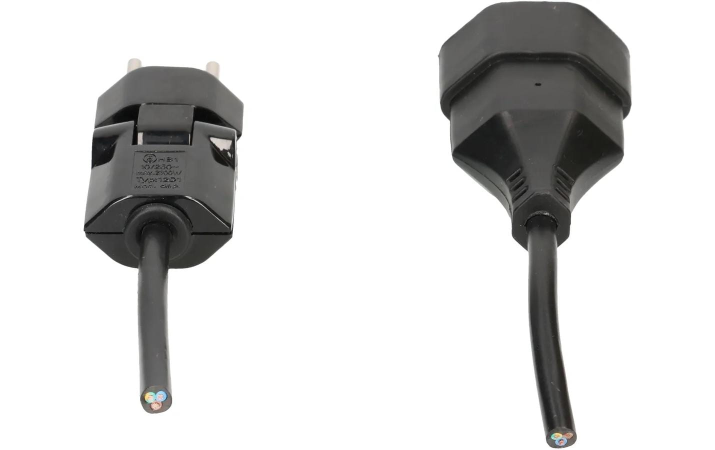 Max Hauri AG Max Hauri – Netzkabel, T12 auf T13, Kinderschutz, 0,5 m, Schwarz