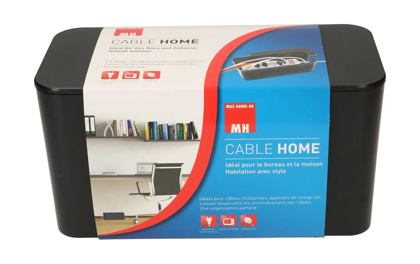 Max Hauri AG Kabelgehäuse – 115 mm × 0,24 m, Kunststoff, Schwarz, 1er-Pack, für Flur