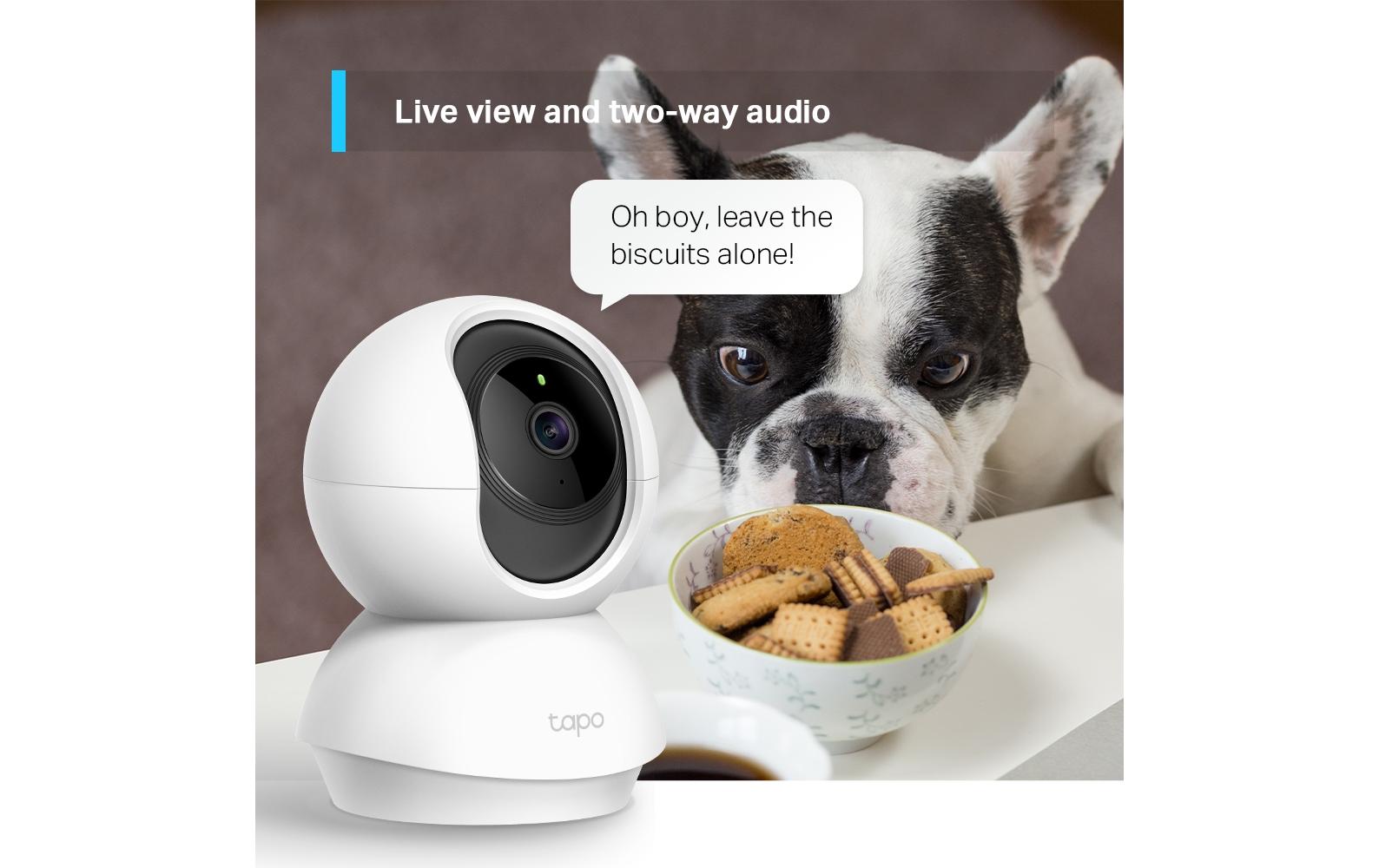 TP-Link Tapo C210 Überwachungskamera – 3 MP, WLAN, Reichweite 10 m, für Google Assistant, Amazon Alexa, weiss