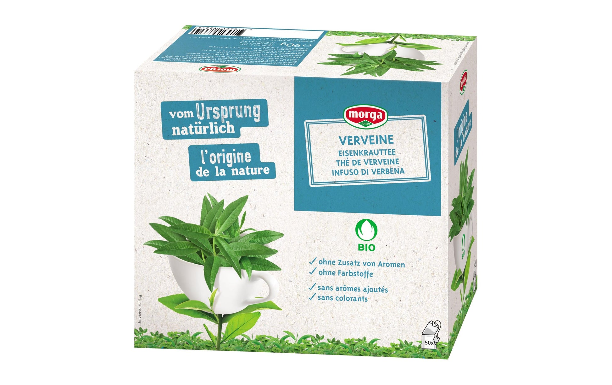 Morga Kräutertee Verbenen – Teebeutel 50 Beutel – Bio