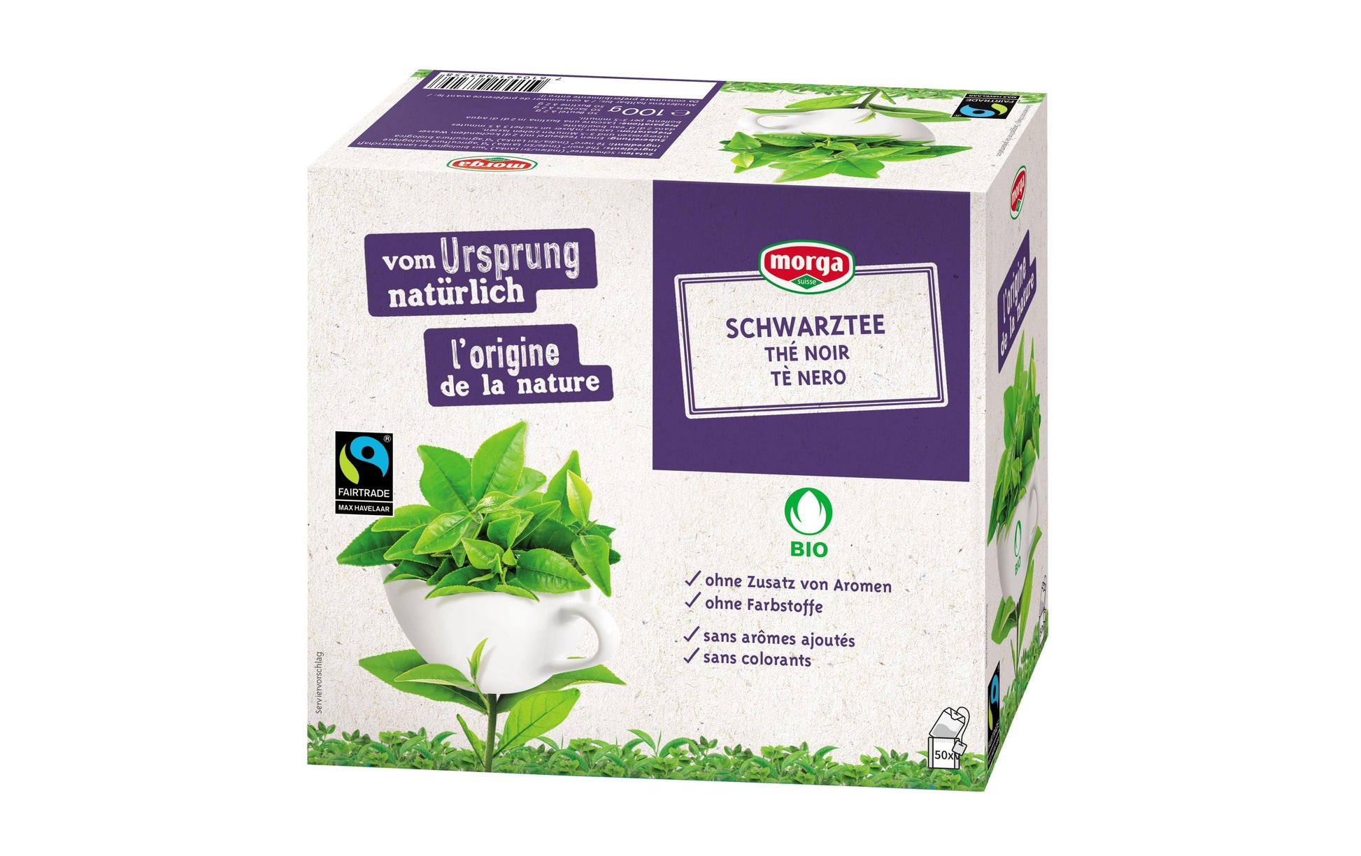 Morga Schwarztee – Teebeutel 50 Beutel – Bio – Fairtrade