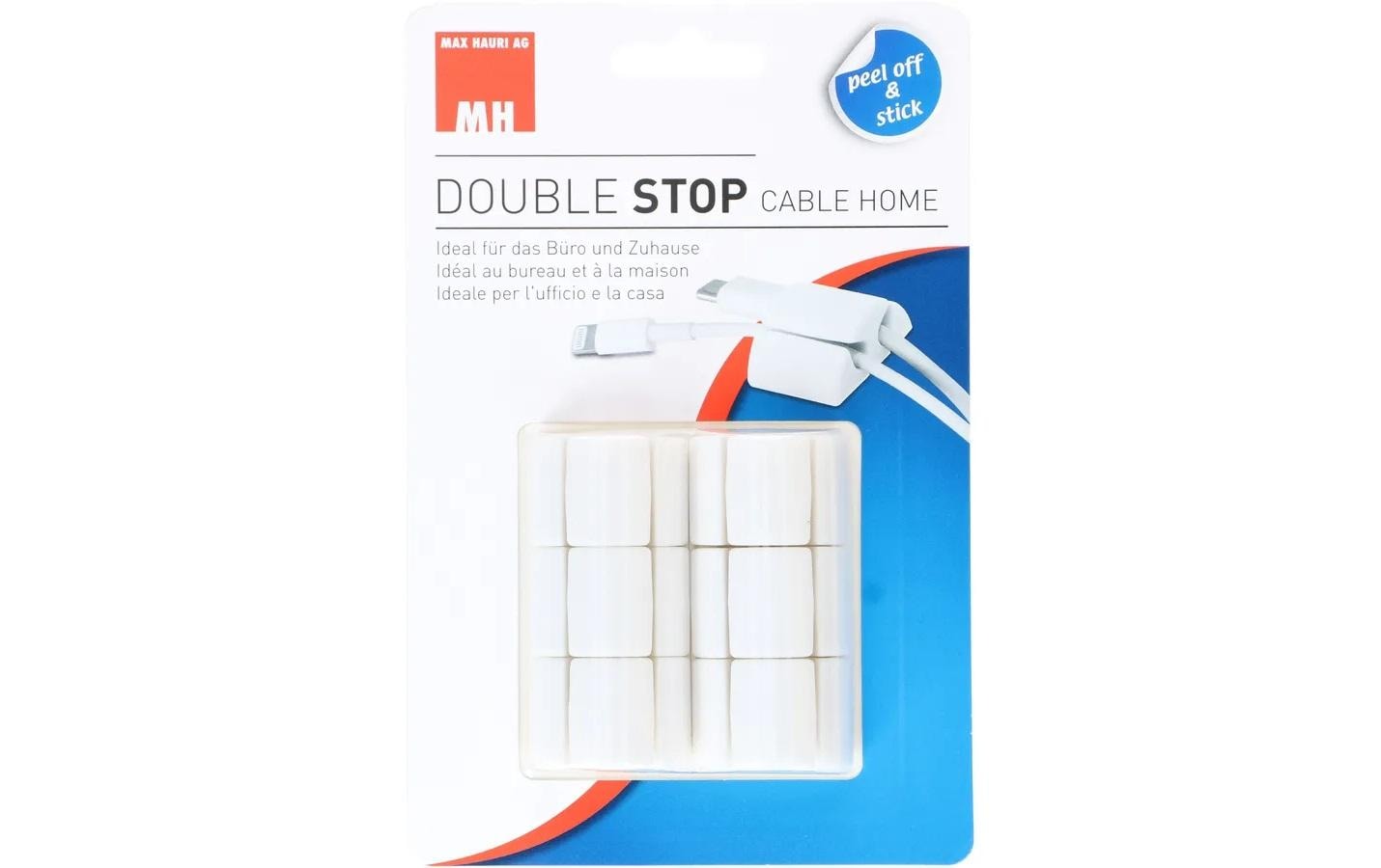 Max Hauri AG Max Hauri – Kabel-Clip, weiss, 6 Stück