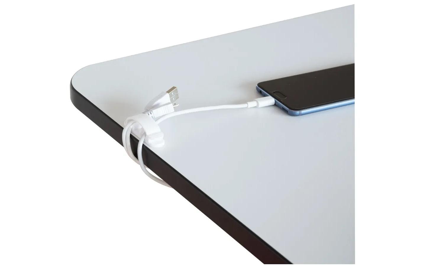 Max Hauri AG Max Hauri Kabel-Clip, selbstklebend, 85×15×20 mm, 8er-Pack – weiss