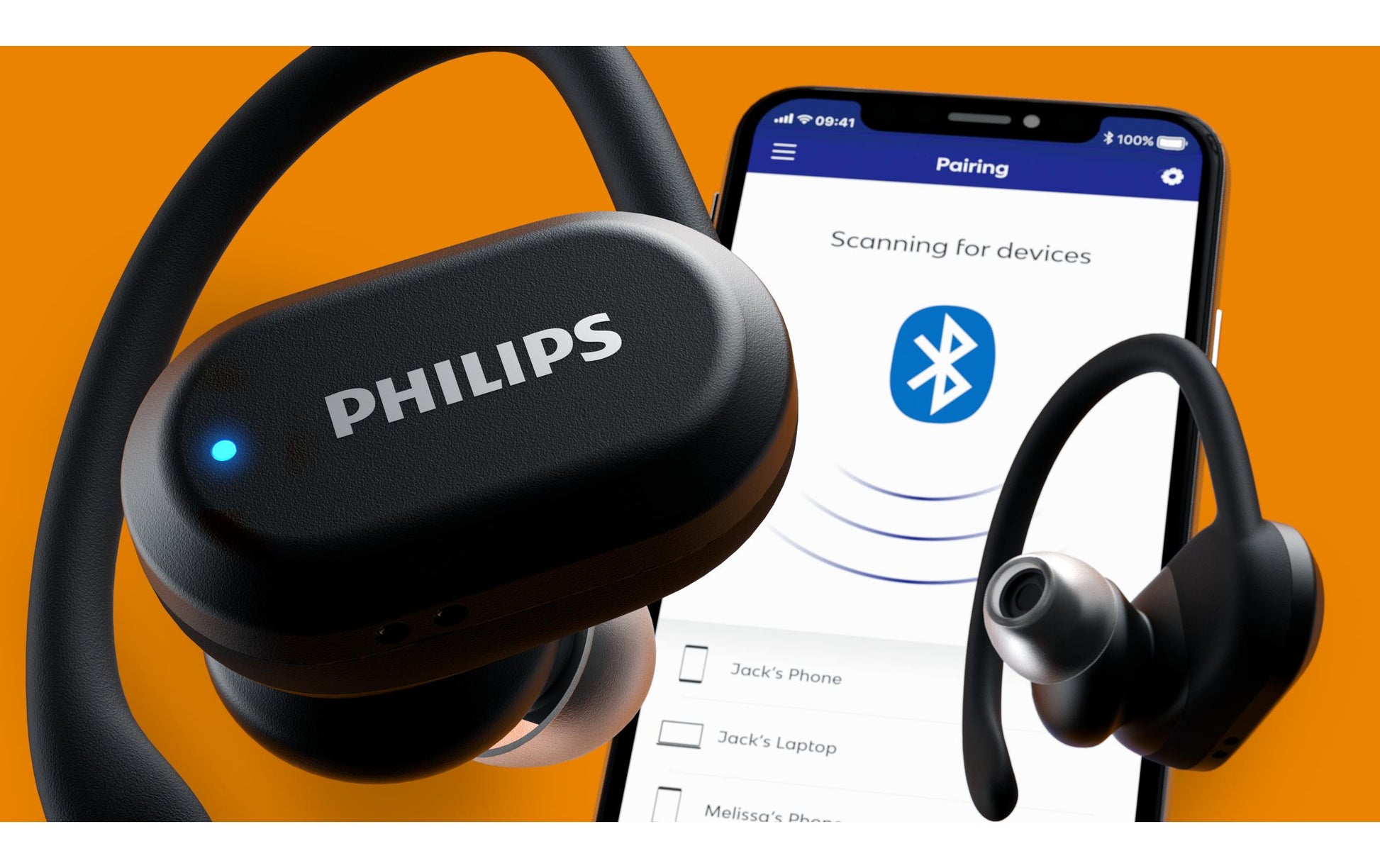 Philips TAA7306BK/00 – True Wireless In-Ear Kopfhörer – Bluetooth, UV-Reinigung – Schwarz – bis 24 h