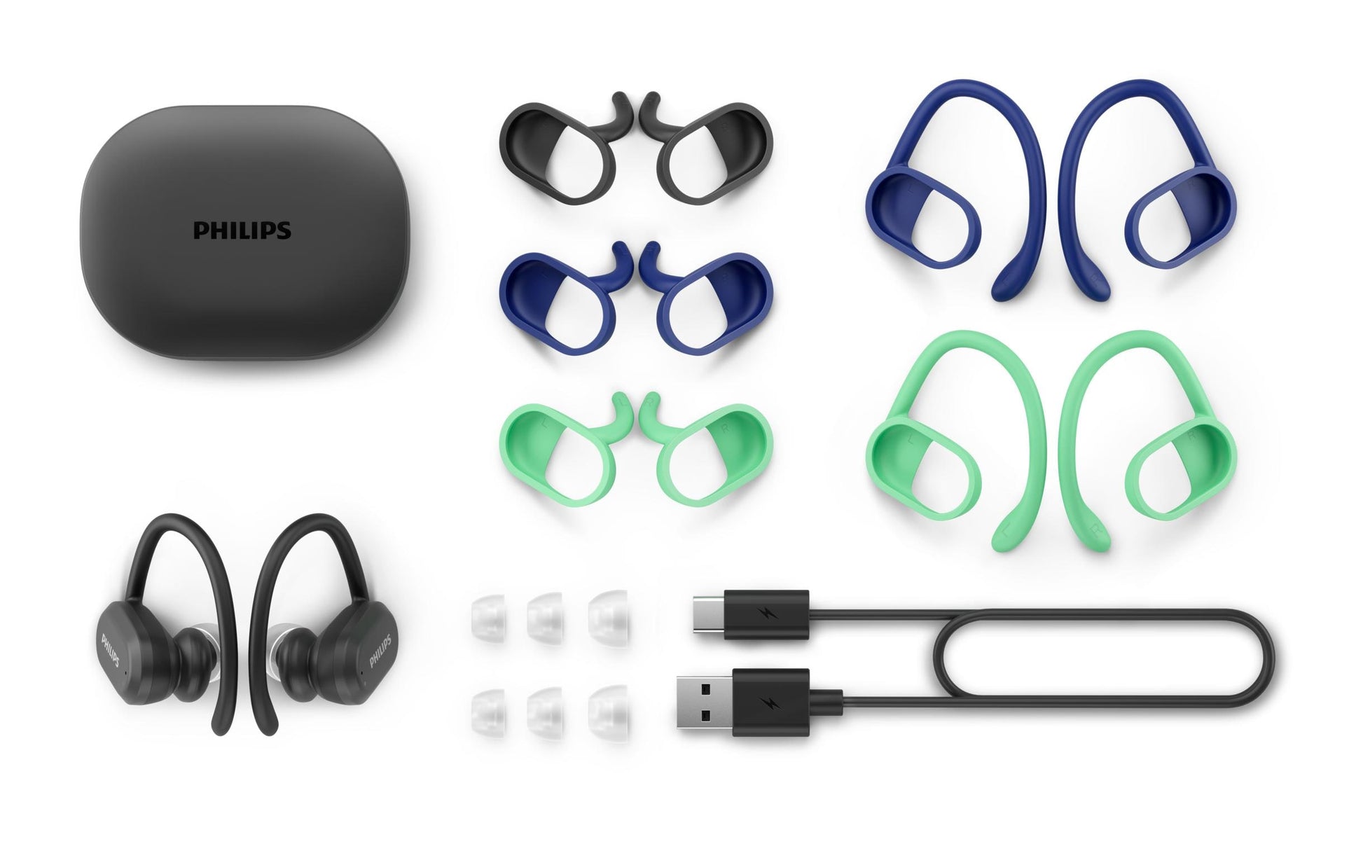 Philips TAA7306BK/00 – True Wireless In-Ear Kopfhörer – Bluetooth, UV-Reinigung – Schwarz – bis 24 h