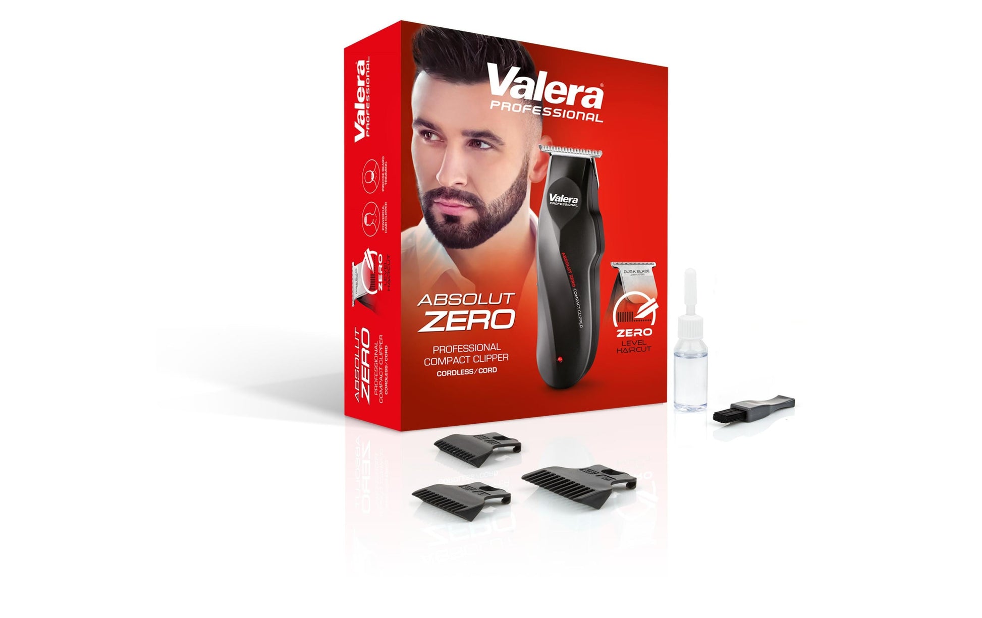 Valera Haarschneider & Trimmer Absolut Zero – 120 min Akkulaufzeit, 3 m Kabel, Schwarz