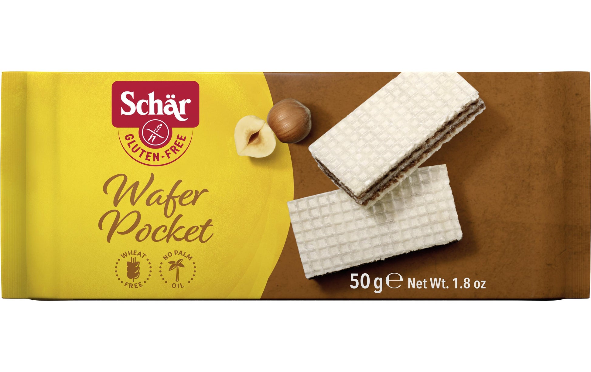 Dr. Schär Wafer Pocket – Haselnuss, glutenfrei – 50 g