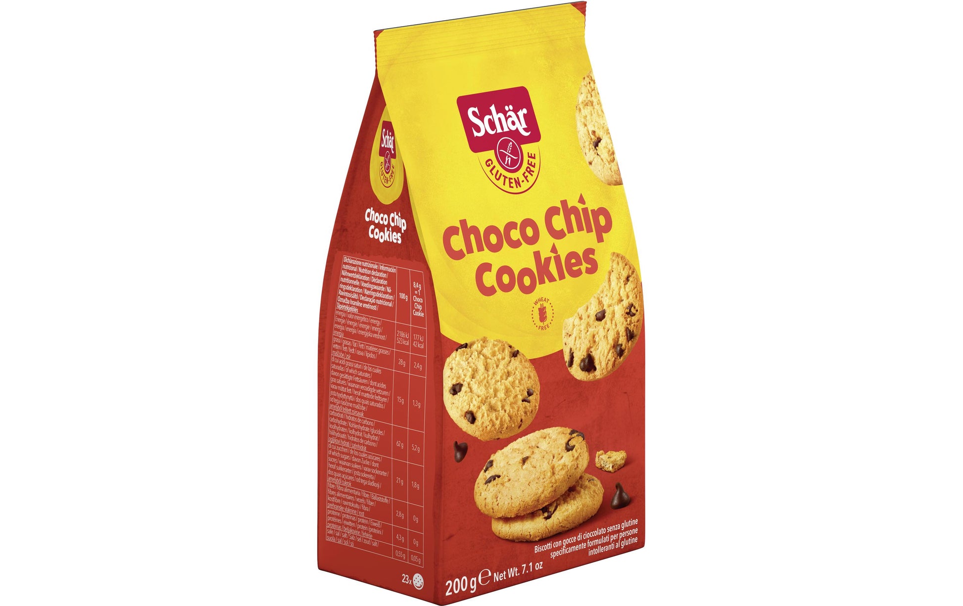 Dr. Schär Choco Chip Cookies – Schokolade, glutenfrei – 200 g
