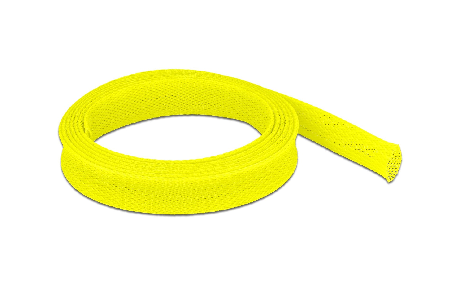 DeLOCK Kabelschlauch, Ø 14–30 mm × 2 m, dehnbar, zuschneidbar – gelb