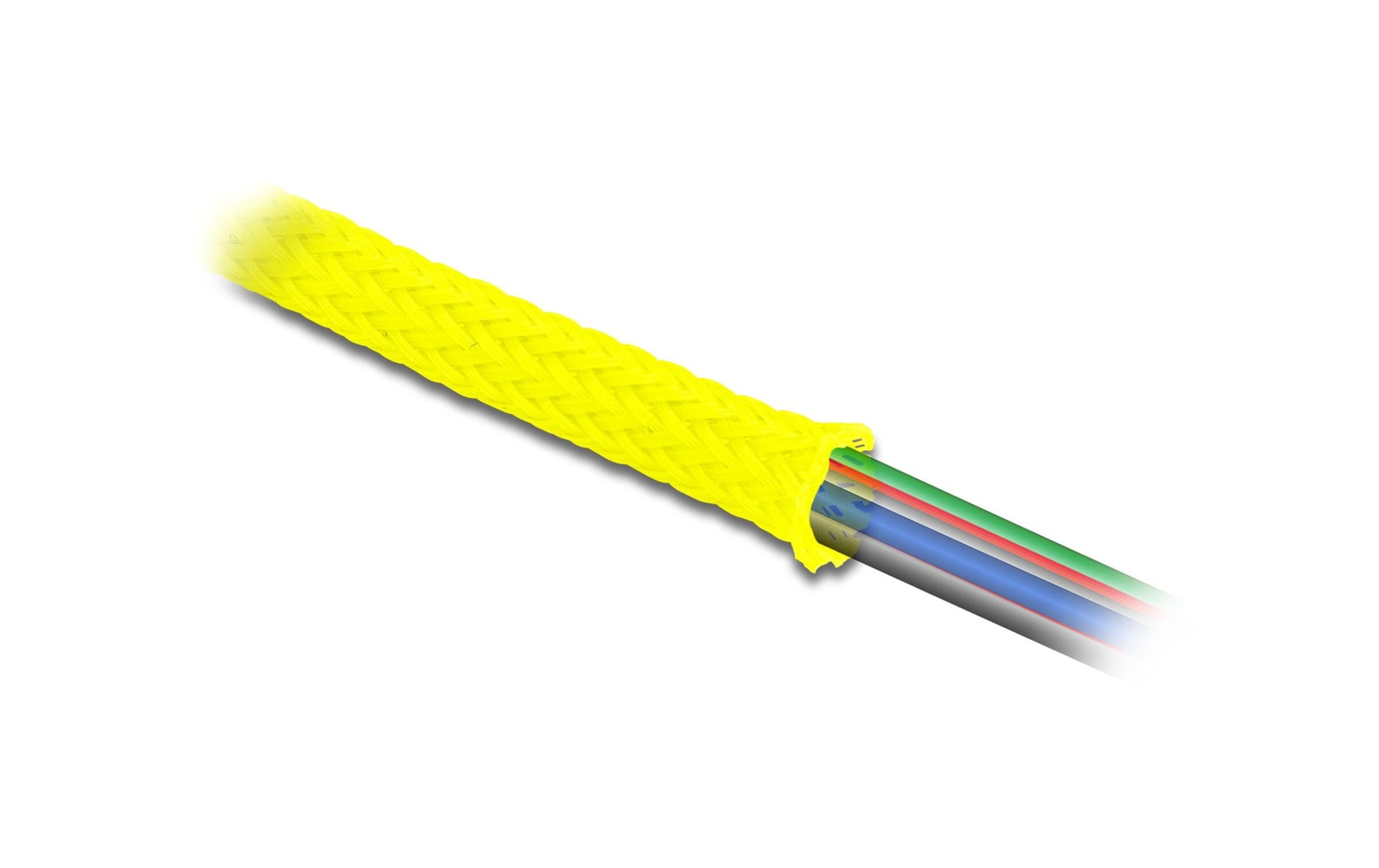 DeLOCK Kabelschlauch, Ø 14–30 mm × 2 m, dehnbar, zuschneidbar – gelb
