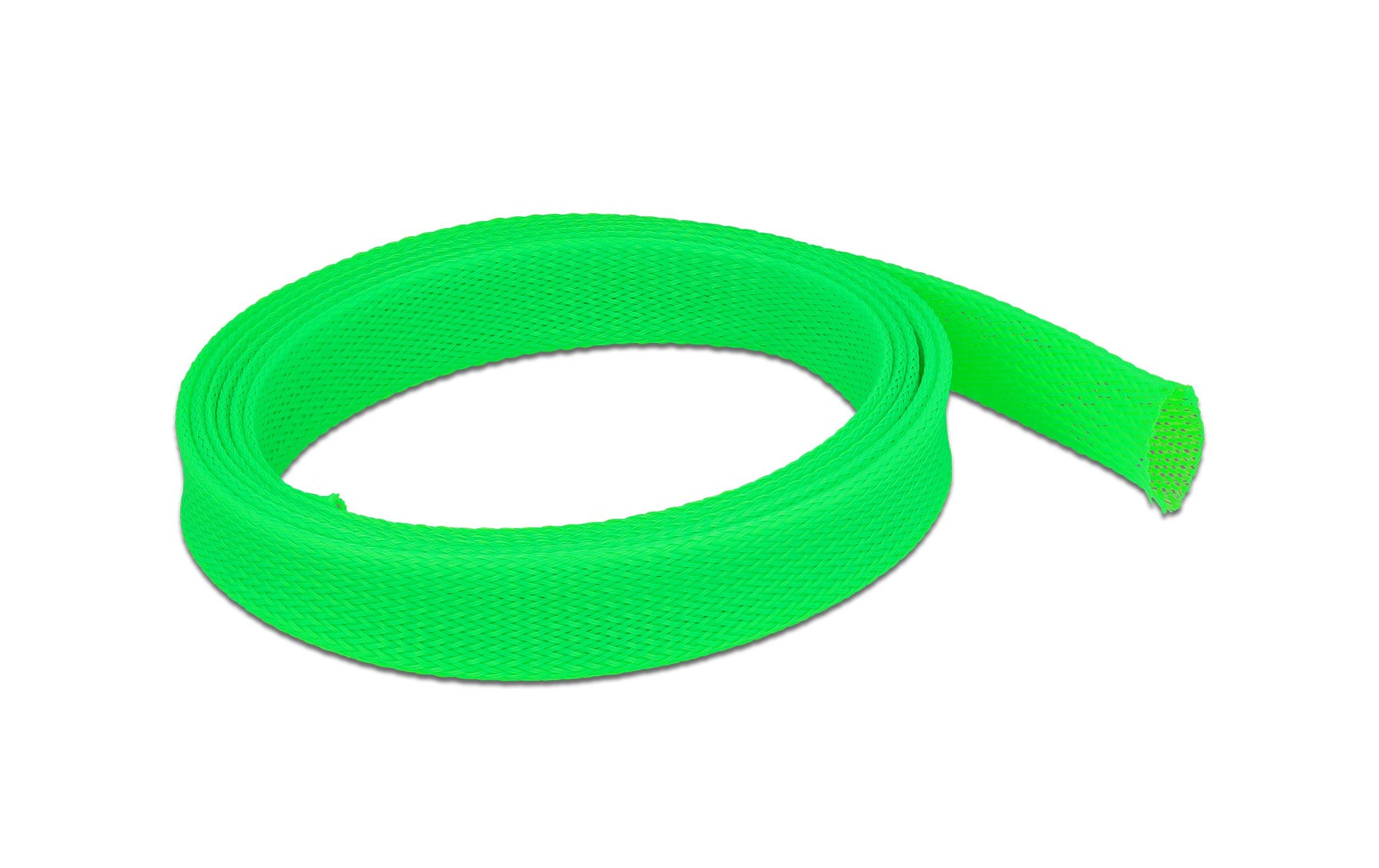 DeLOCK Kabelschlauch, Ø 25 mm, 2 m, dehnbar, zuschneidbar – grün