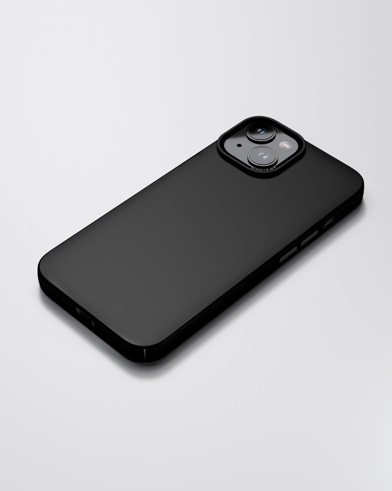 NUDIENT Backcover – für Apple iPhone 14, MagSafe, recycelter Kunststoff + Mikrofaser, Ink Black