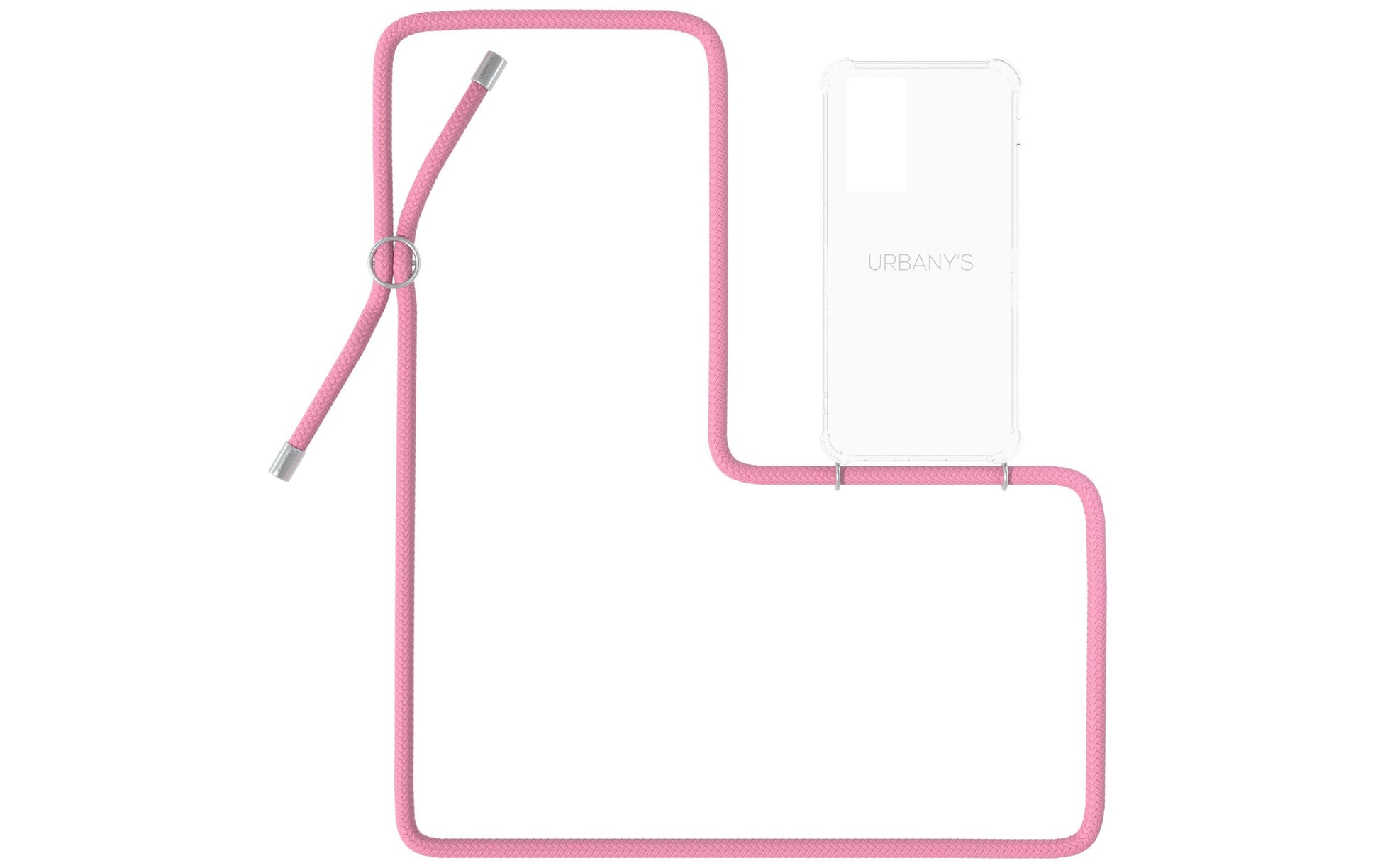 Urbany's Necklace-Hülle – für Samsung Galaxy S20+/S20+ 5G – rosa/transparent – TPU – mit Kordel