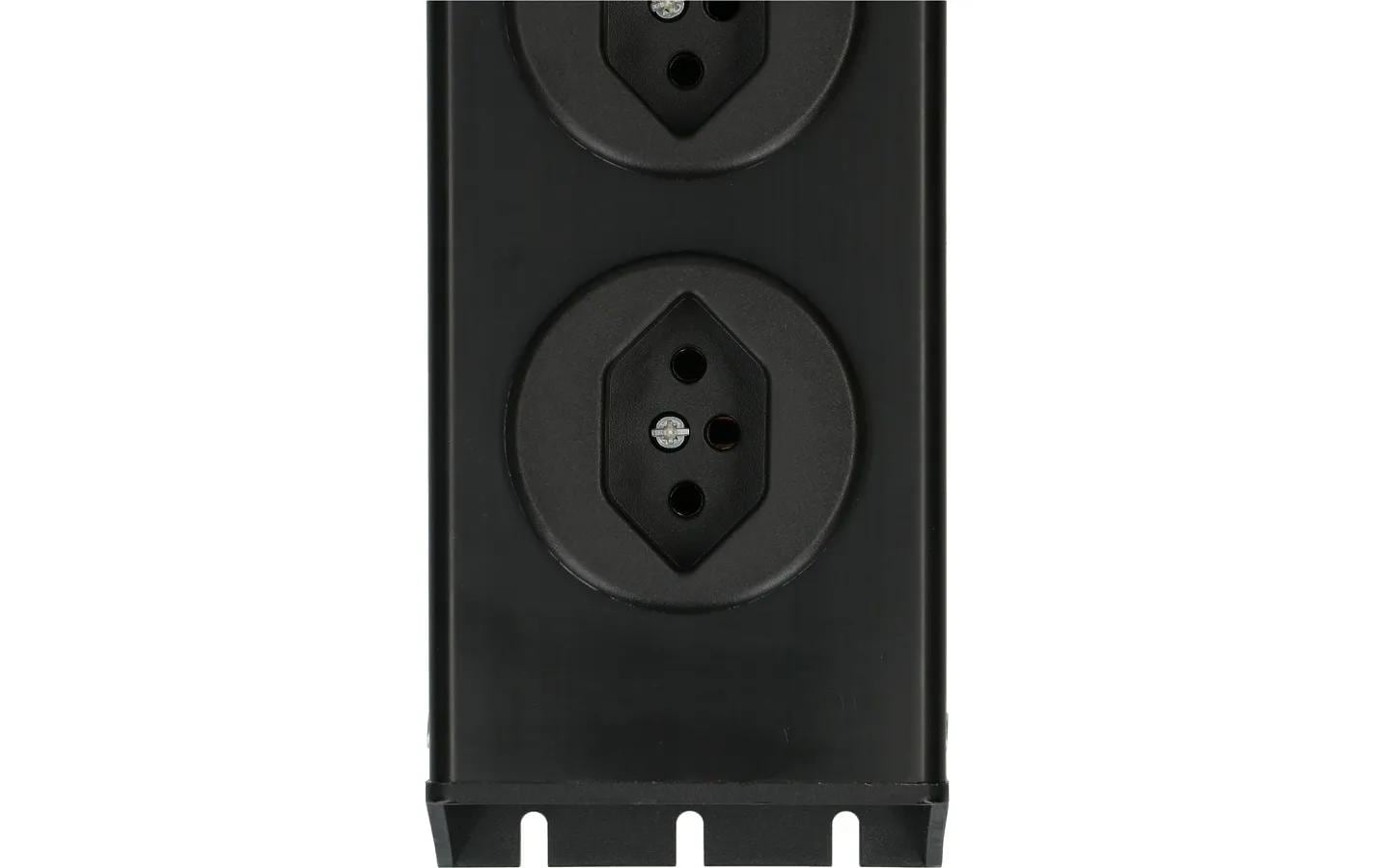 Max Hauri AG Max Hauri POWER-LINE Steckdosenleiste, 5×T13, mit Schalter, 1,5 m, Eingang T12, Überstromschutz – schwarz