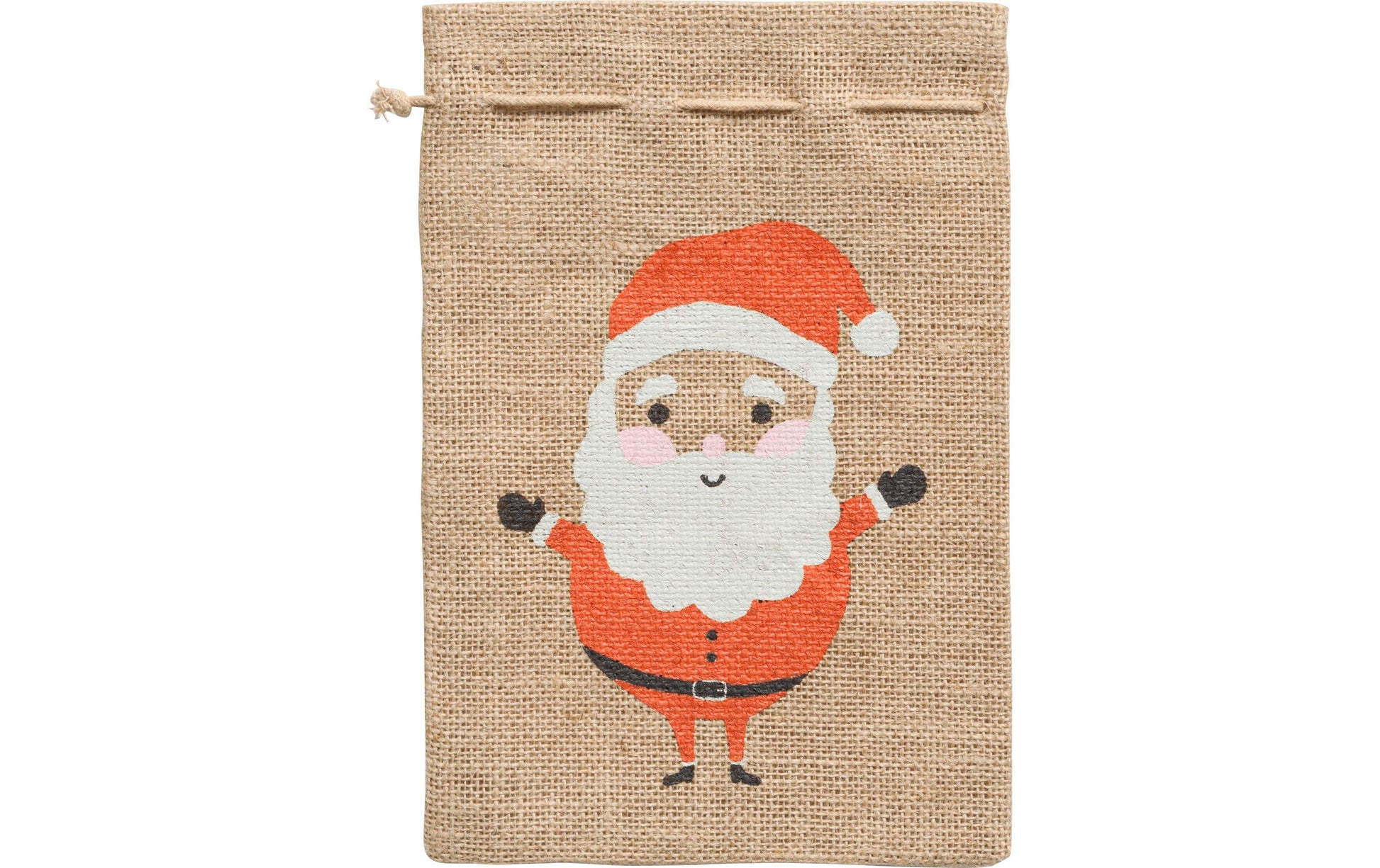 Folia Chlaus-Sack – Weihnachtsmann – Jute, mit Zugkordel – 170 × 250 mm