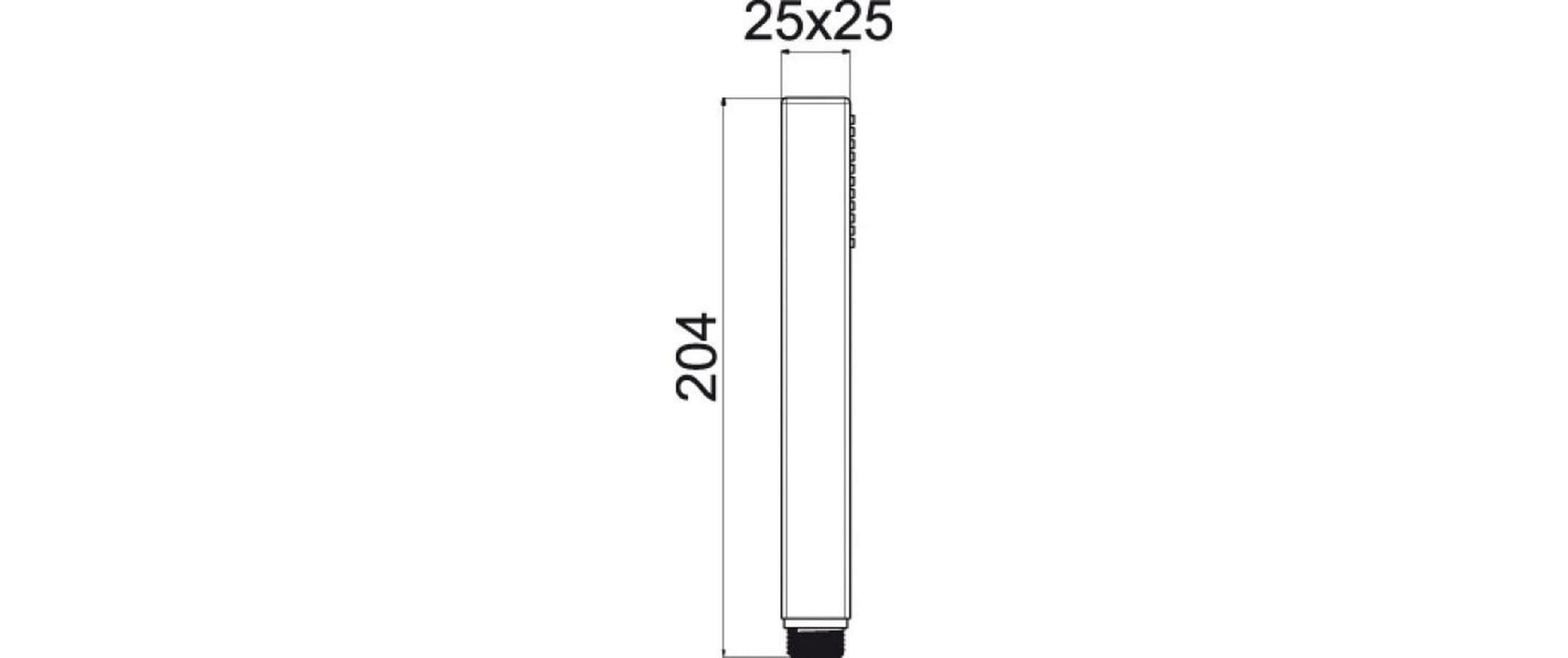 Nikles Handbrause Stilo Quadro – 20,4 cm, Messing, Chrom, für 1/2"-Anschluss