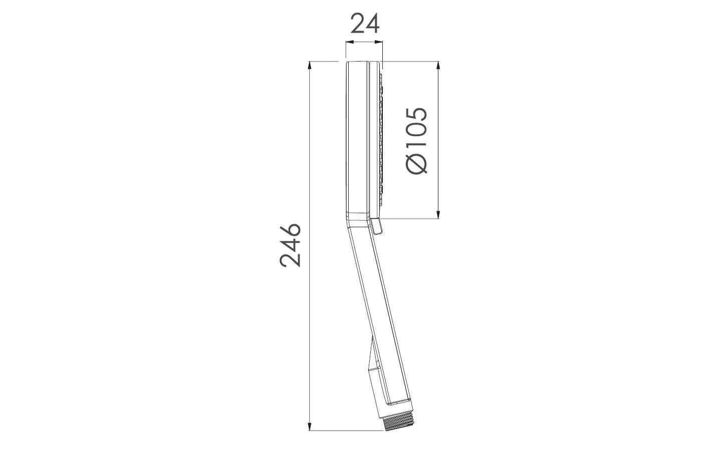 Nikles Handbrause Fresh 105 – Ø10,5 cm, 24,6 cm, Edelstahl, Chrom, 2 Strahlarten, 12 l/min