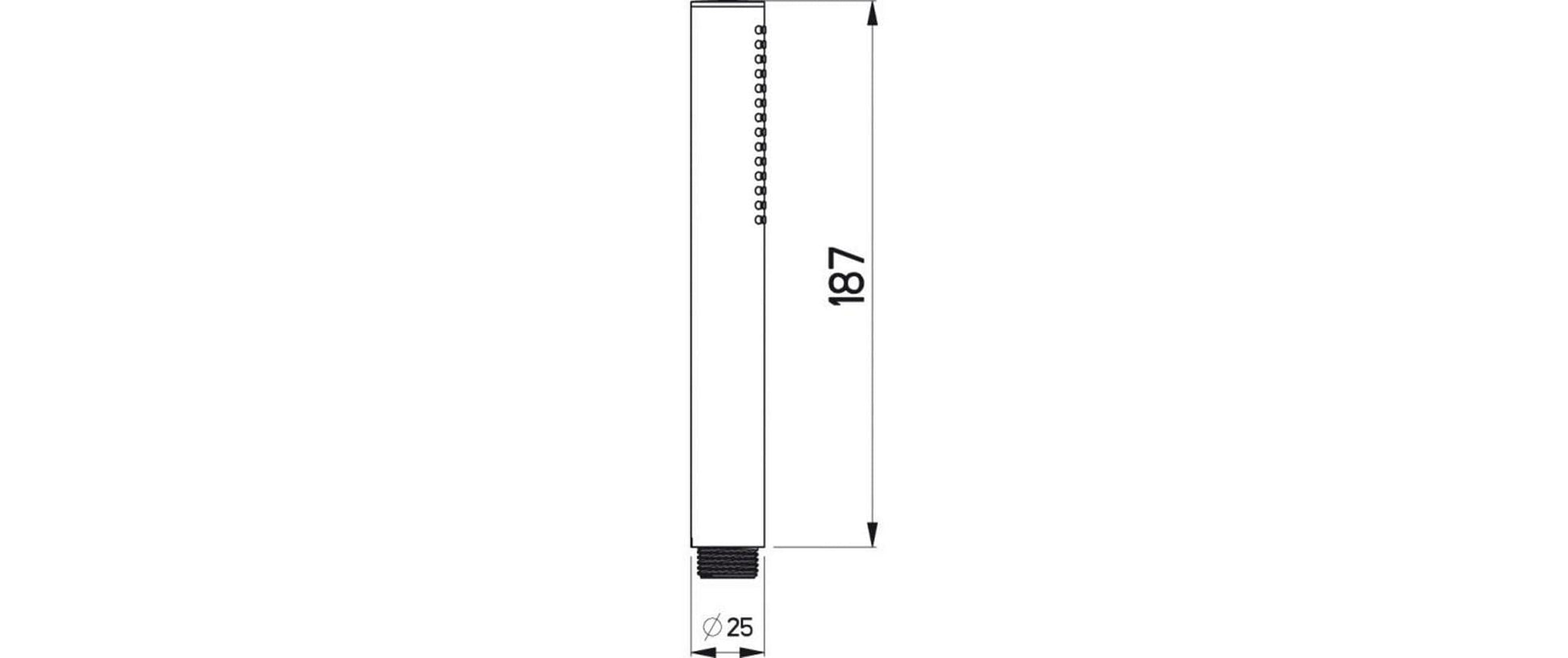 Nikles Handbrause B1505N – 18,4 cm, Edelstahl, Anschluss 1/2", Chrom