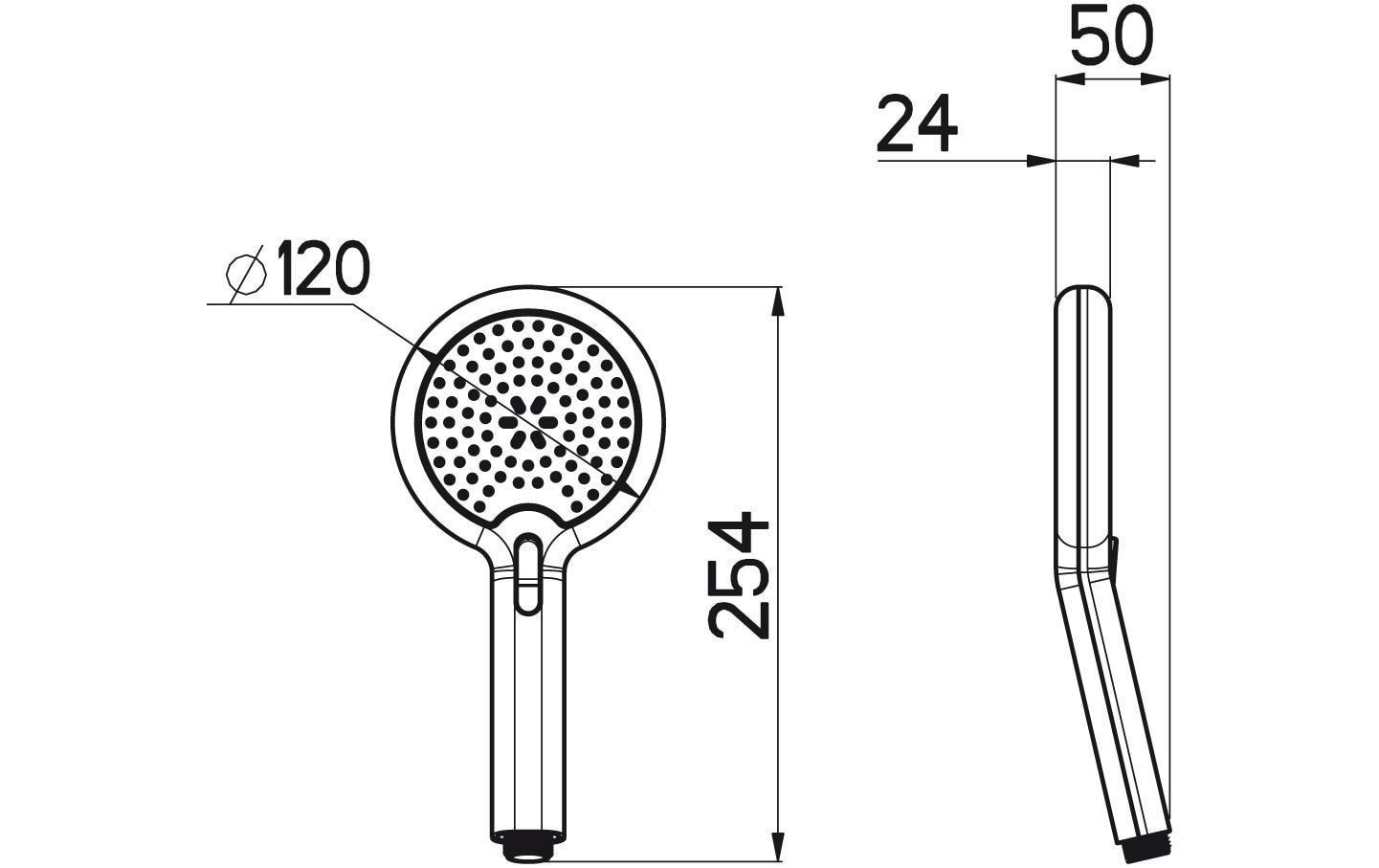Nikles Handbrause Infinity 120 – Ø12 cm, Edelstahl, Chrom
