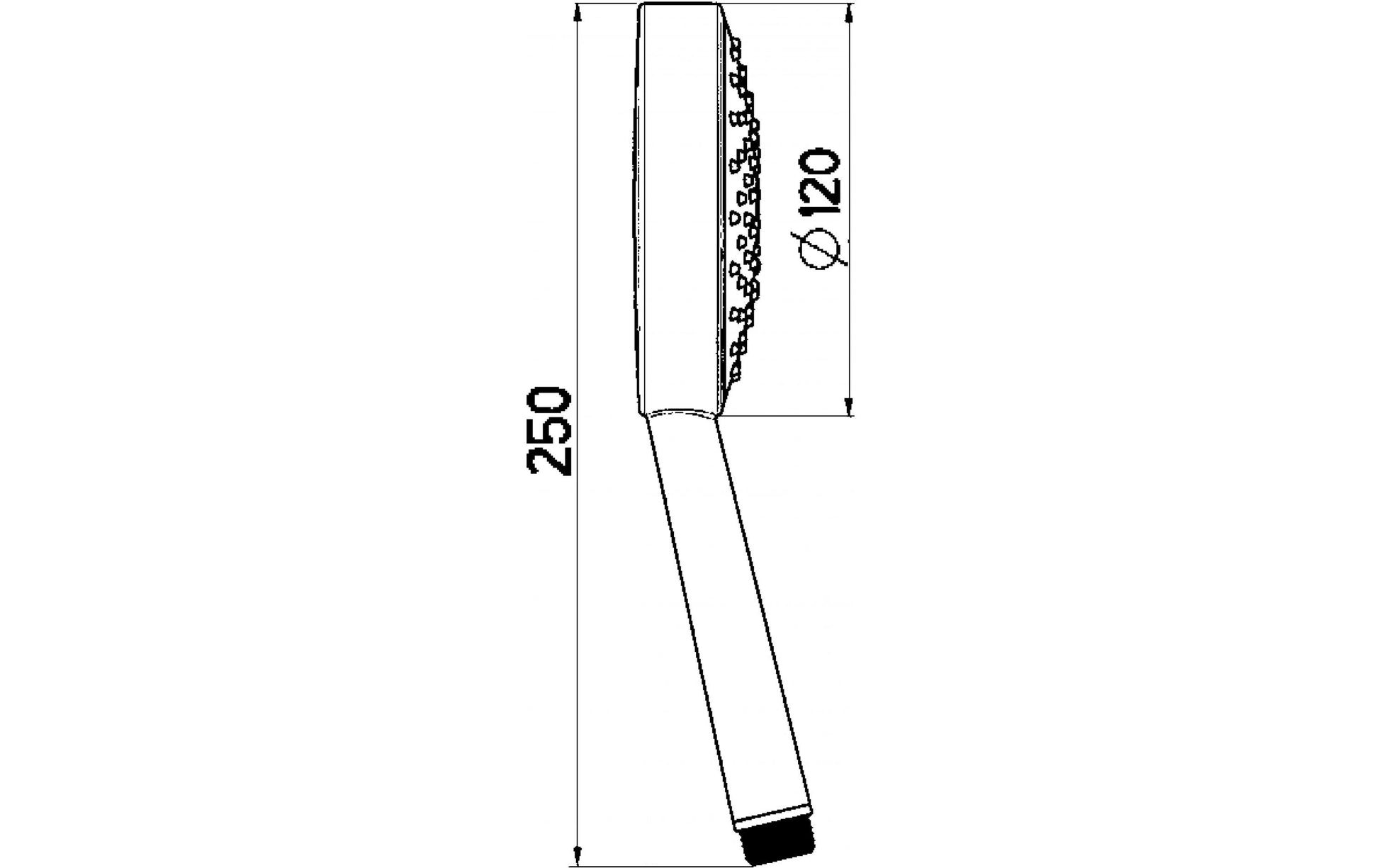 Nikles Handbrause XL Techno 120 – Ø12 cm, Chromstahl, 1/2" Anschluss, 3 Strahlarten, Chrom
