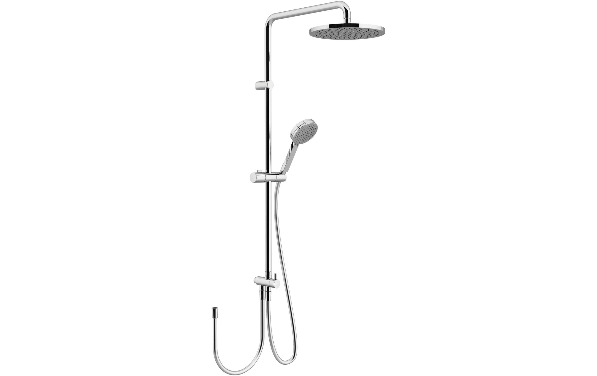 Nikles Duschsystem Kit System 6 Techno – Säulenlänge 98,7 cm, Ø25 cm/Ø10,5 cm, Metall/Chrom, Wandmontiert
