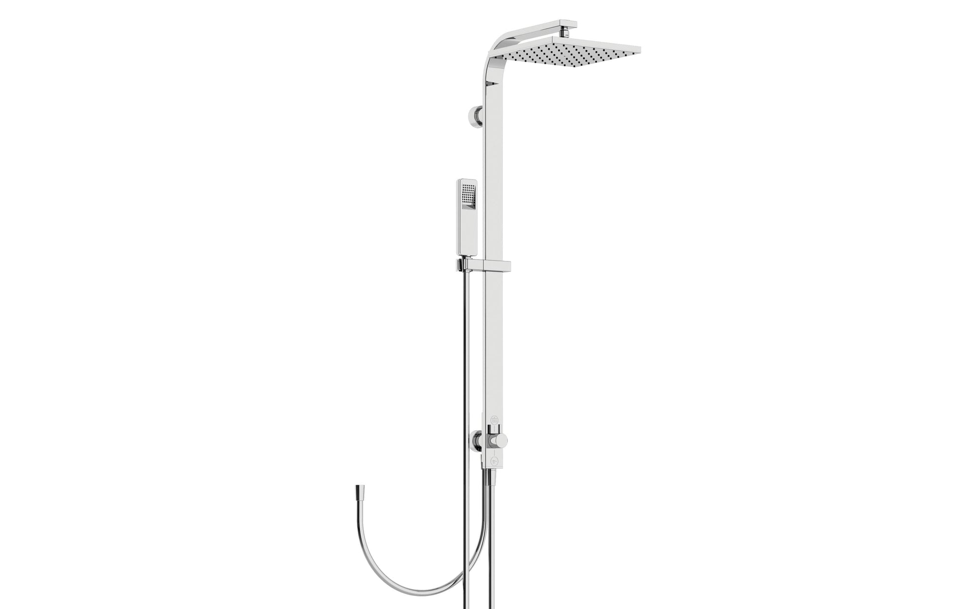 Nikles Duschsystem Kit System 6 Pure – 107,1 cm Duschsäule, Metall/Chrom, Einhebelmischer, Schlauch 1,5 m