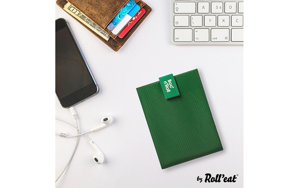 Roll'eat BocnRoll Active – Lunchbox 14 × 15 cm, Polyester (PES)/TPU, dunkelgrün