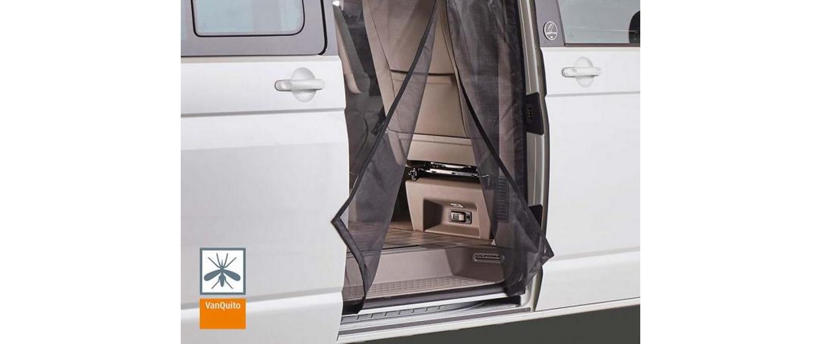 Van quito Vanquito – Magnetseite – feinmaschig, Beifahrerseite (rechts) – für VW T5/T6/T6.1 – schwarz, Fiberglas