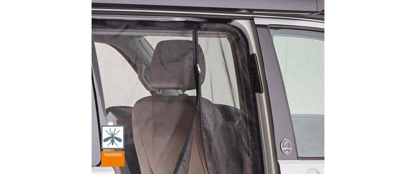 Van quito Vanquito – Magnetseite – feinmaschig, Beifahrerseite (rechts) – für VW T5/T6/T6.1 – schwarz, Fiberglas