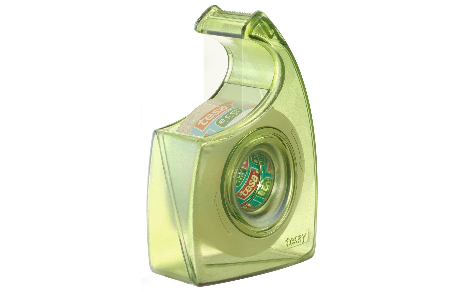 tesa Handabroller Easy Cut ecoLogo – für Rollenbreite bis 19 mm, für Bandlänge bis 33 m, Metallmesser