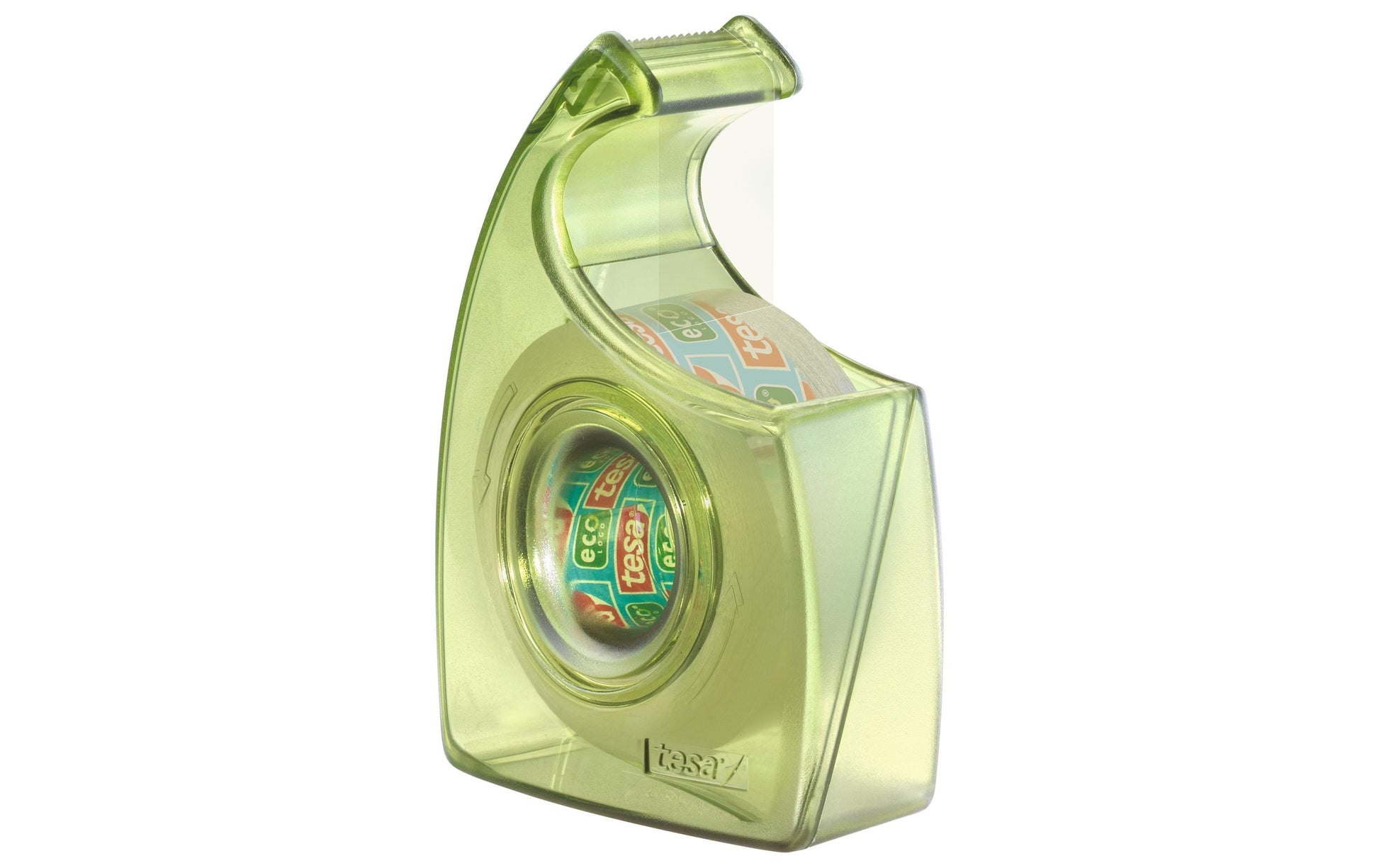 tesa Handabroller Easy Cut ecoLogo – für Rollenbreite bis 19 mm, für Bandlänge bis 33 m, Metallmesser