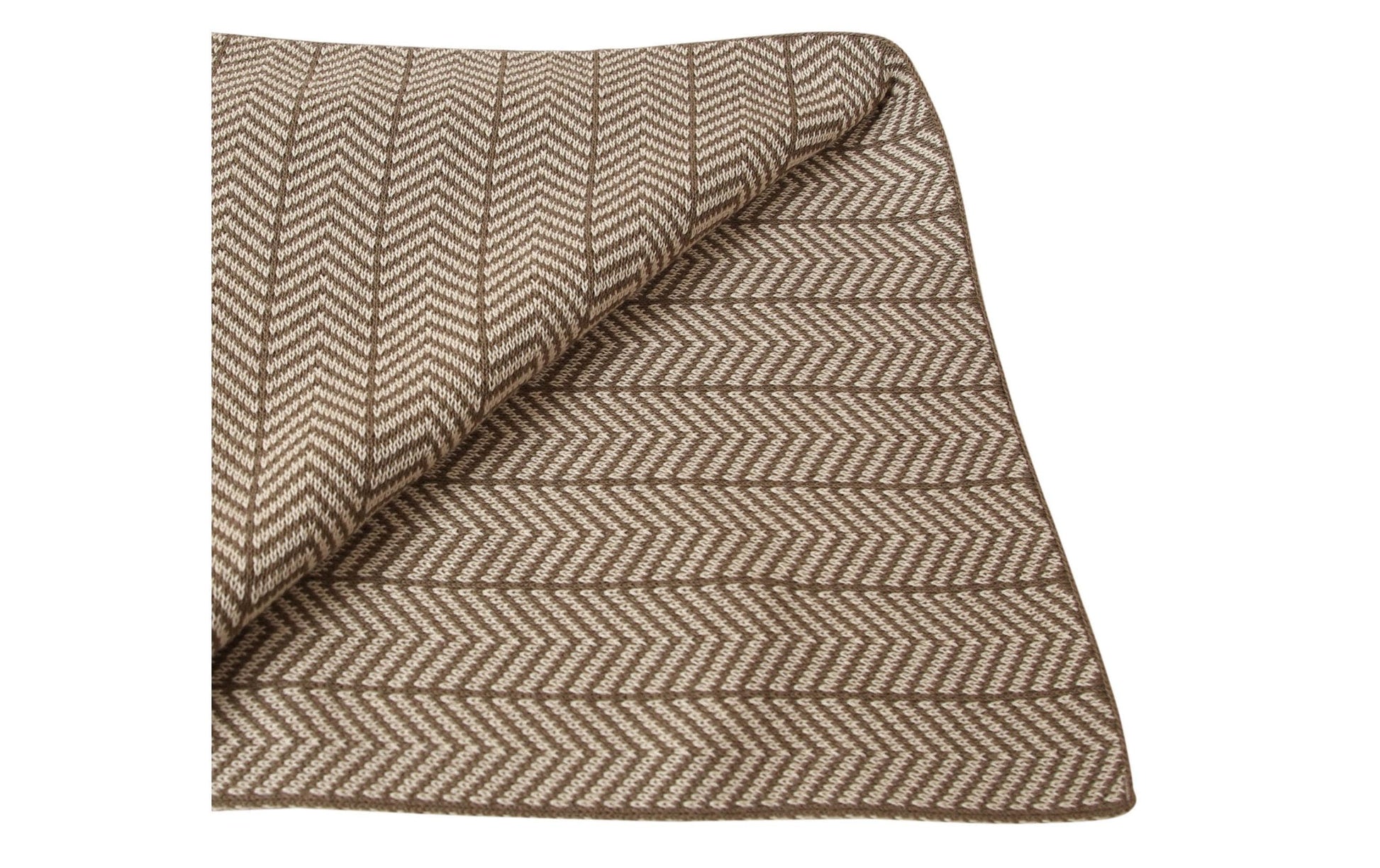 Esmée Boho Wohndecke – Baumwolle, Fischgrätmuster – 170 × 130 cm