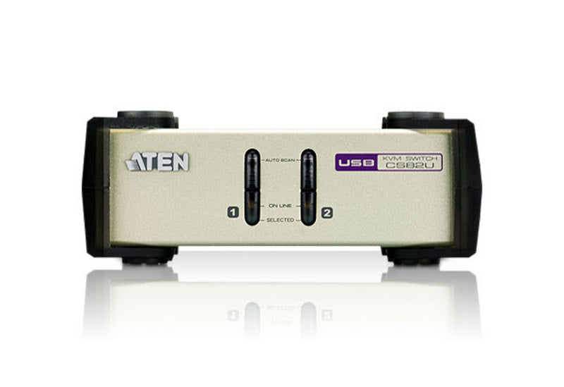 ATEN KVM-Switch 2×1, PS/2/USB/VGA, 2048 × 1536 (QXGA), DDC2B, Maus-Umschaltung