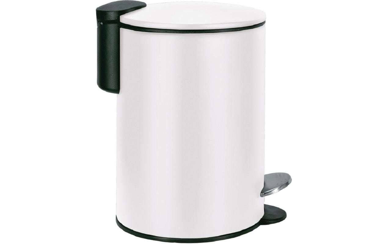 Kleine Wolke Treteimer Silence – 3 l – Metall, rund – weiss – Soft-Close